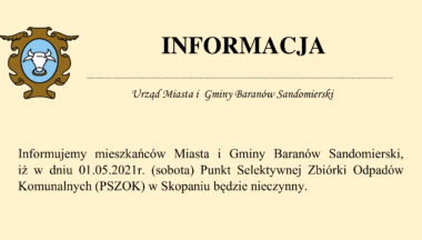 Zdjęcie dla artykułu W dniu 1 maja PSZOK nieczynny!