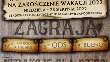 Zdjęcie dla artykułu Zakończenie wakacji w Gminie Baranów Sandomierski? Zapraszamy na II Biesiadę Baranowską!