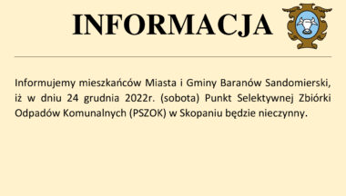 Zdjęcie dla artykułu W dniu 24 grudnia PSZOK nieczynny!