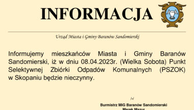Zdjęcie dla artykułu W dniu 8 kwietnia 2023r. – PSZOK Nieczynny