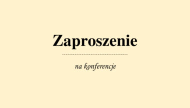 Zdjęcie dla artykułu Zaproszenie na konferencję