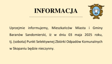Zdjęcie dla artykułu W dniu 3 maja PSZOK nieczynny!