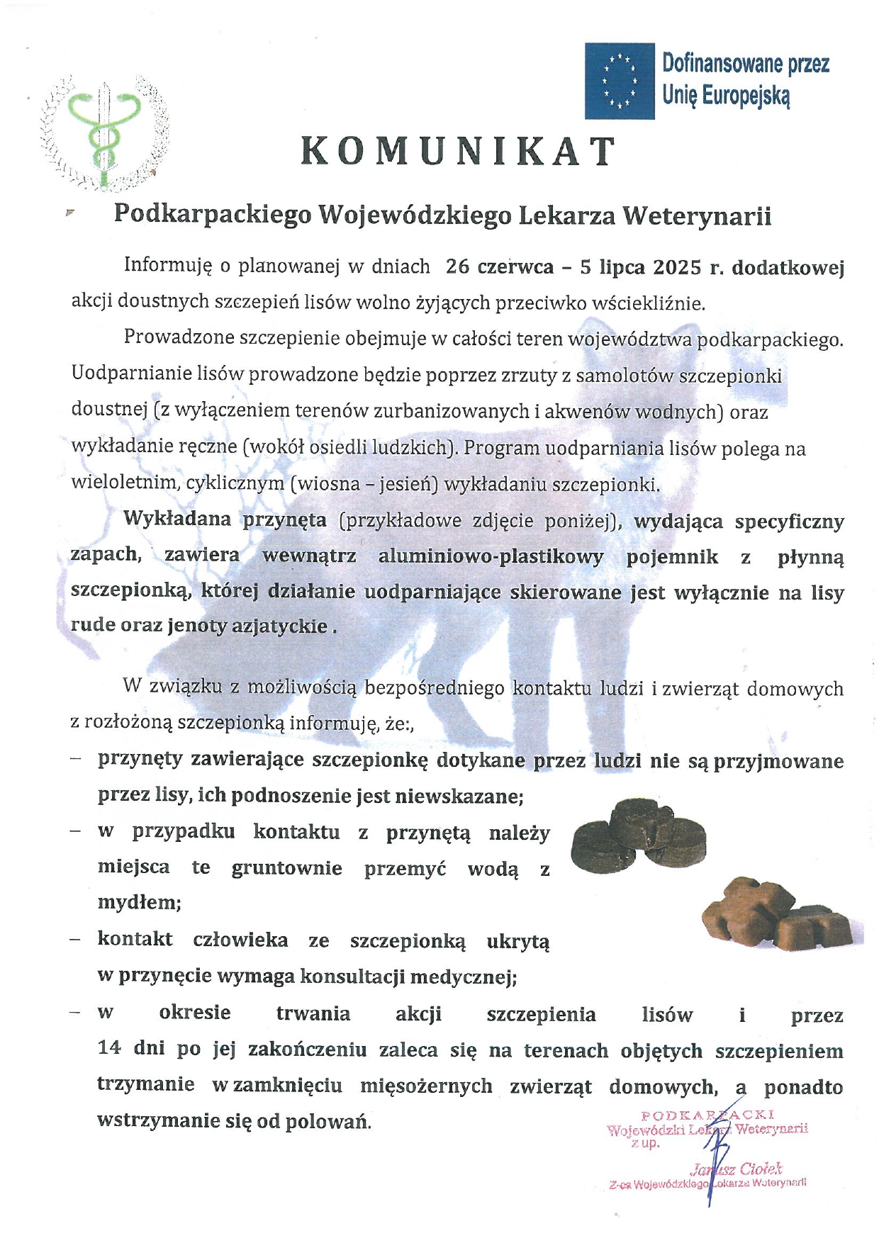 Akcja szczepienia lisów!