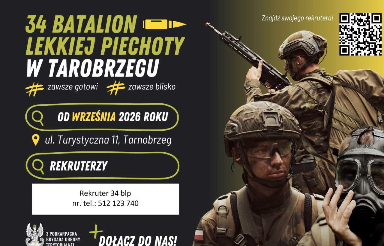 Dołącz do 34 Batalionu Lekkiej Piechoty w Tarnobrzegu